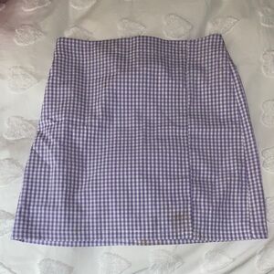 SHEIN Purple Checkered Mini Skirt